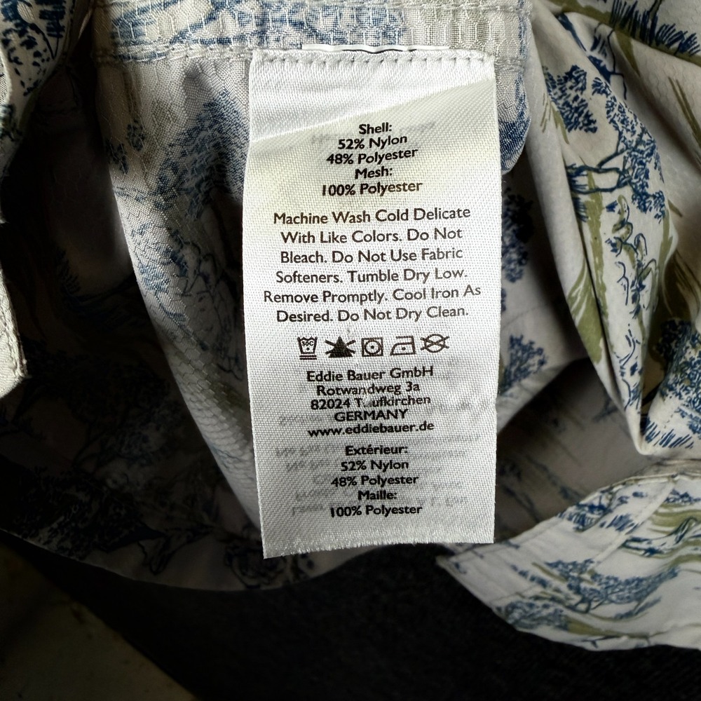Eddie Bauer Shirt Men XL White Landscape Nature Graphic Mesh Back Hiking Camp - Picture 7 of 14